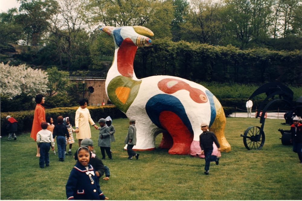 Jean Tinguely and Niki de Saint Phalle, Machines and Nanas, 1968, Conservatory Garden, Central Park, Manhattan, Katrina Thomas/NYC Parks Photo Archive<br/>